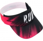 Kit Viseira E Meia Corrida Hupi Running Tuna Rosa/preto 