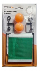 Kit Rede Ping Pong Classic Com 2 Bolas Atrio Tenis De Mesa