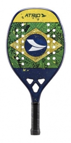 Raquete Beach Tennis Carbono Com Raqueteira 3 Bolas