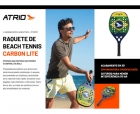 Raquete Beach Tennis Carbono Com Raqueteira 3 Bolas