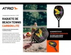 Raquete Beach Tennis Carbon Elite Atrio Com Raqueteira