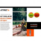 Kit 3 Bolas De Beach Tennis Itf Soft Atrio