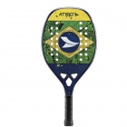 Raquete Beach Tennis Carbon Acabamento Em 3d Com 3 Bolas