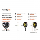 Raquete Beach Tennis Carbon Elite Atrio 3 Bolas Raqueteira 