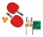 Kit Raquete Tênis De Mesa Ping Pong Rede Classic 5 Bolas 