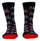 Meia Ciclismo Hupi Love Bike Cano Médio Esporte Bike