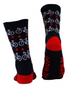 Meia Ciclismo Hupi Love Bike Cano Médio Esporte Bike