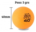 Bolinha Ping Pong Vollo Tênis De Mesa 3 Estrelas Laranja 6un