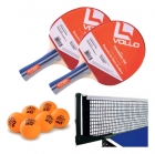 2 Raquetes De Ping Pong Vollo 6 Bolas 2 Star + Rede Alicate