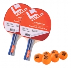 2 Raquetes De Ping Pong Training 700 Vollo 6 Bolas 1 Star