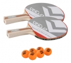 2x Raquetes Ping Pong Vollo Energy + 6 Bolas 1 Estrela