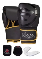 Kit Boxe Muay Thai Naja Luva + Bandagem + Protetor Bucal