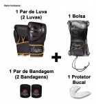 Kit Boxe Muay Thai Naja Luva + Bandagem + Protetor Bucal