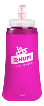 2x Garrafas Dobrável Soft Flash Hupi Running Run 350ml Rosa