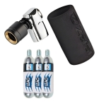 Kit Aplicador De Co2 Zefal + 3 Cilindro Bike Bomba Bicicleta