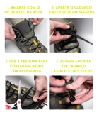 Cadarço Elástico Lock Laces® Bota Cuturno Botina