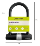 Cadeado Bike Moto Segurança Elleven Tipo U 170mm X 245mm
