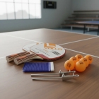 Kit Raquetes Tênis De Mesa Vollo Impulse + Rede + 6 Bolas