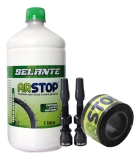 Kit Tubeless Arstop Selante 1000ml + Válvulas+ Fita Bike