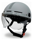 Capacete Coquinho Moto Elétrica E-bike Rava Scotter Patinete Cinza G