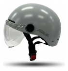 Capacete Coquinho Moto Elétrica E-bike Rava Scotter Patinete Cinza G