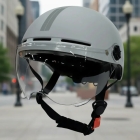 Capacete Coquinho Moto Elétrica E-bike Rava Scotter Patinete Cinza G