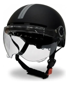 Capacete Coquinho Moto Elétrica E-bike Rava Scotter Patinete Preto G