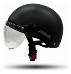 Capacete Coquinho Moto Elétrica E-bike Rava Scotter Patinete Preto G