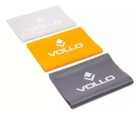 Kit Faixas Elásticas Exercícios Fisio Vollo 3 Intensidades Laranja/cinza/cinza Escuro