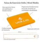 Kit Faixas Elásticas Exercícios Fisio Vollo 3 Intensidades Laranja/cinza/cinza Escuro