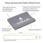 Kit Faixas Elásticas Exercícios Fisio Vollo 3 Intensidades Laranja/cinza/cinza Escuro