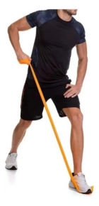 Kit Faixas Elásticas Exercícios Fisio Vollo 3 Intensidades Laranja/cinza/cinza Escuro