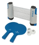 Kit T&ecirc;nis De Mesa Vollo 2 Raquetes 3 Bolas E Rede Retr&aacute;til
