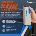 Rede De T&ecirc;nis Mesa Ping Pong Retr&aacute;til At&eacute; 1,75m Vollo Cinza E Azul