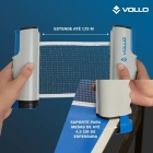 Rede De T&ecirc;nis Mesa Ping Pong Retr&aacute;til At&eacute; 1,75m Vollo Cinza E Azul