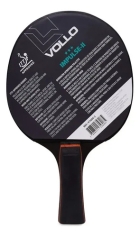 2x Raquetes De T&ecirc;nis De Mesa Impulse Ii Vollo Aprovada Preto/vermelho Fl (c&ocirc;ncavo)