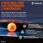 Raquete De T&ecirc;nis De Mesa Impulse 2 Vollo + 6 Bolas 3 Estrela Preto/vermelho Fl (c&ocirc;ncavo)