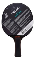2x Raquetes De T&ecirc;nis De Mesa Impulse Ii Vollo + 6 Bolas Preto/vermelho Fl (c&ocirc;ncavo)