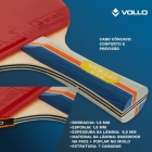 Raquete De T&ecirc;nis De Mesa Impulse 3 Vollo + 6 Bolas 3 Estrela Preto/vermelho Fl (c&ocirc;ncavo)