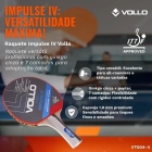 2x Raquetes De T&ecirc;nis De Mesa Impulse Iv Vollo + 6 Bolas Preto/vermelho Fl (c&ocirc;ncavo)