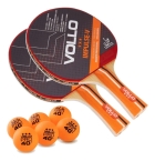 2x Raquetes De T&ecirc;nis De Mesa Impulse V Vollo Ittf + 6 Bolas