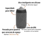Garrafa Caramanhola Bike Zéfal Sense Pro 50 500ml Preto