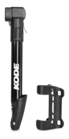 Bomba Bike Ar Mini Trava Kode Bico Duplo Alum&iacute;nio Mtb Preto