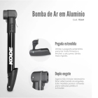 Bomba Bike Ar Mini Trava Kode Bico Duplo Alum&iacute;nio Mtb Preto