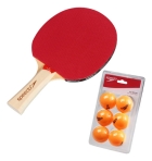 Raquete Tênis De Mesa Ping Pong Speedo Evoke + 6 Bolas Vermelho Fl (côncavo)