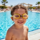 &Oacute;culos De Nata&ccedil;&atilde;o Infantil Quick Jr Speedo 3 A 8 Anos Vermelho/amarelo