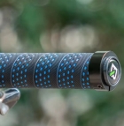 Manopla Mtb Rockbros Com Fita Eva Com Trava E Plug 130mm Preto/azul