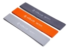 Kit 3 Faixas Elásticas Mini Bands De Poliéster Vollo Laranja/cinza/cinza Escuro