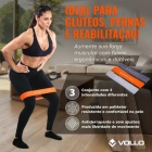 Kit 3 Faixas Elásticas Mini Bands De Poliéster Vollo Laranja/cinza/cinza Escuro