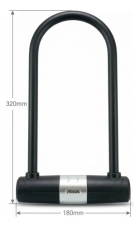 Cadeado U Lock Rava Tsw Bike Bicicleta E-bike 180x320mm Preto